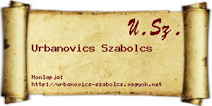 Urbanovics Szabolcs névjegykártya
